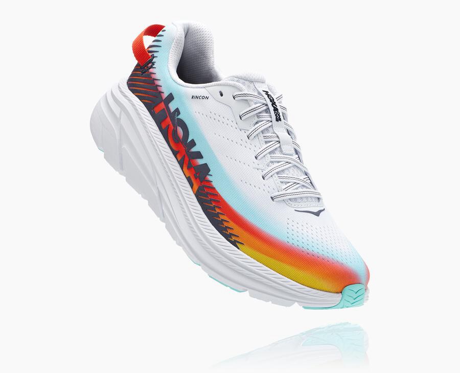 Zapatillas Running Hoka One One Mujer - Ironman Rincon 2 - Blancas/Azules - USB754810